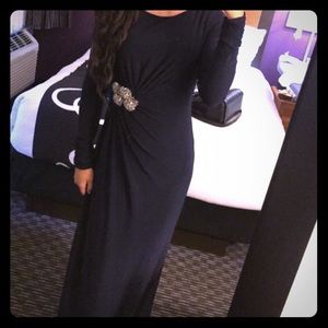 Vince Camuto navy blue gown